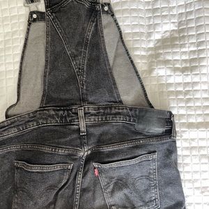 Womens Levi’s Black Long Overalls